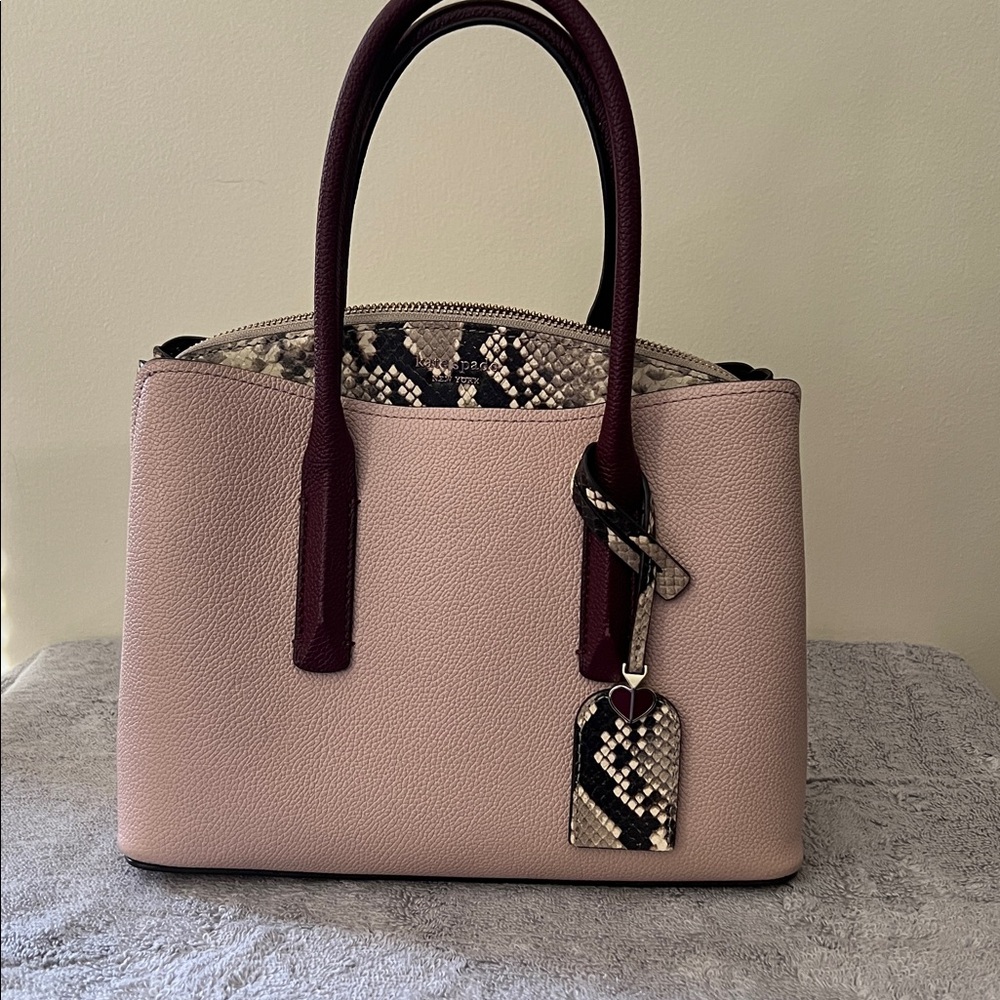 Kate Spade Blush and Snake Print Bag